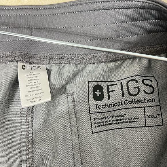 Figs Livingston Scrub Pants Womens Size XXL Tall Gray Straight Leg Workwear - Picture 4 of 7